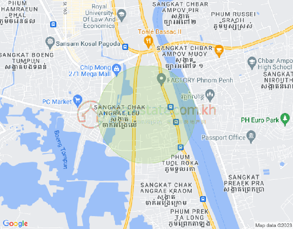 Mapa: Chak Angrae Leu, Meanchey, Phnom Penh