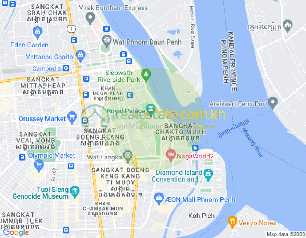 チェイチュムニア, ドーンペン, プノンペンの地図