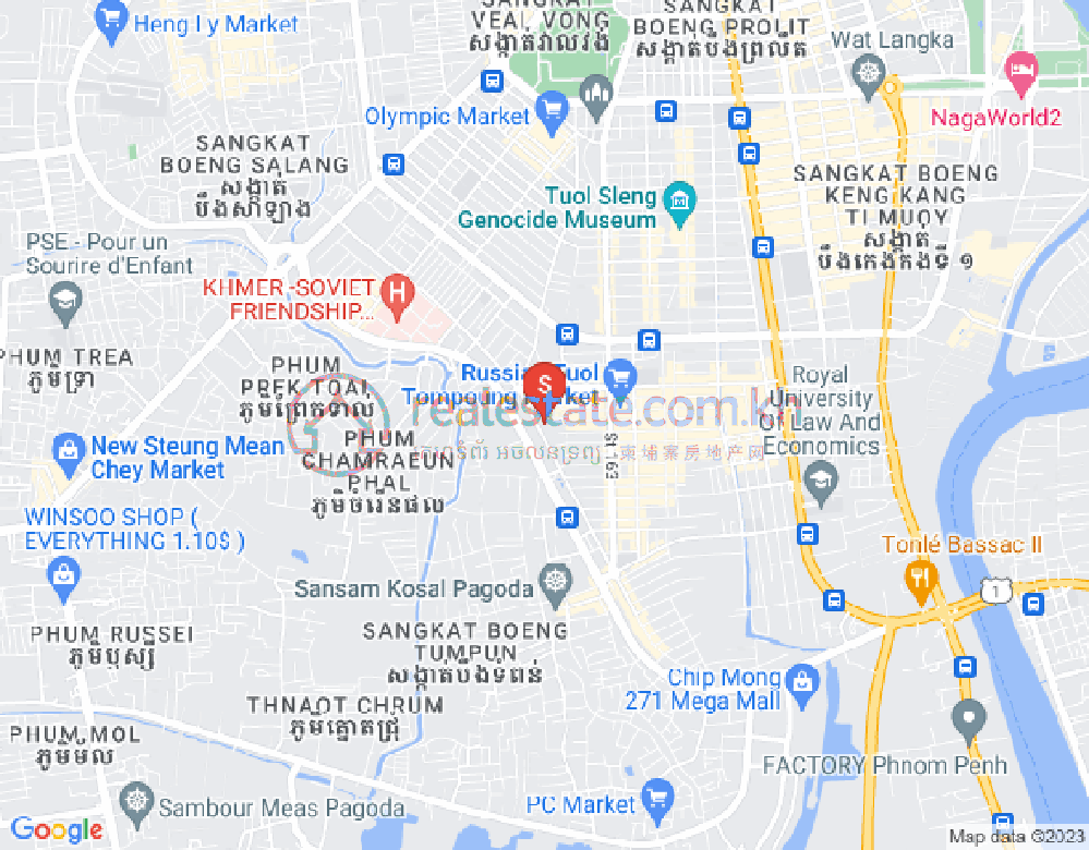 朱德奔1分区, 占卡蒙, 金边地图
