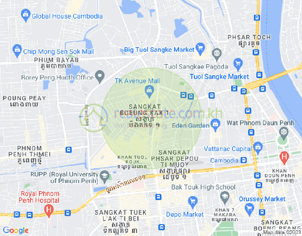 万谷湖1分区, 堆谷区, 金边地图