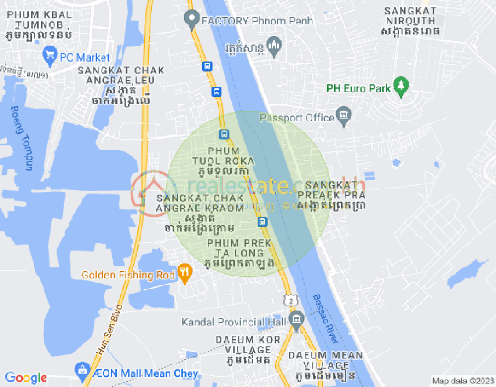 长夏下社分区, 棉芷区, 金边地图