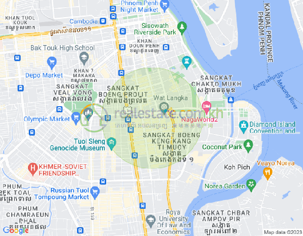 Map of BKK 1, Boeng Keng Kang, Phnom Penh