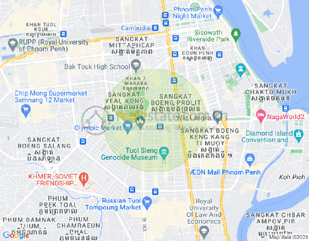 Veal Vong镇, 马卡拉区, 金边地图
