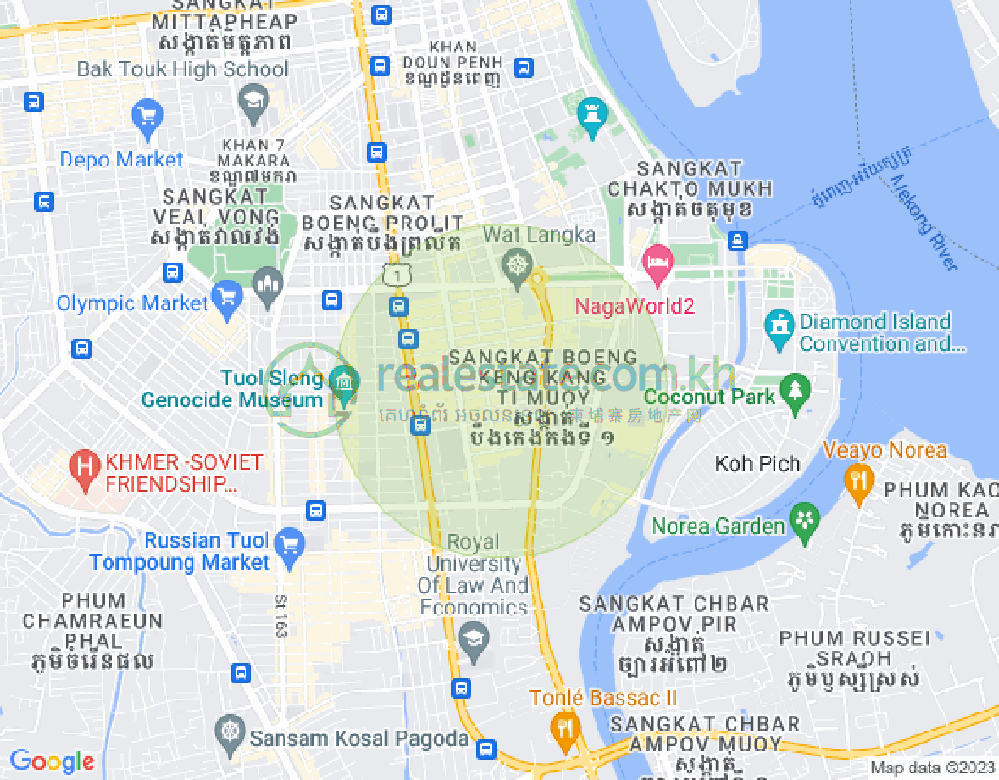 Map of BKK 1, Boeng Keng Kang, Phnom Penh