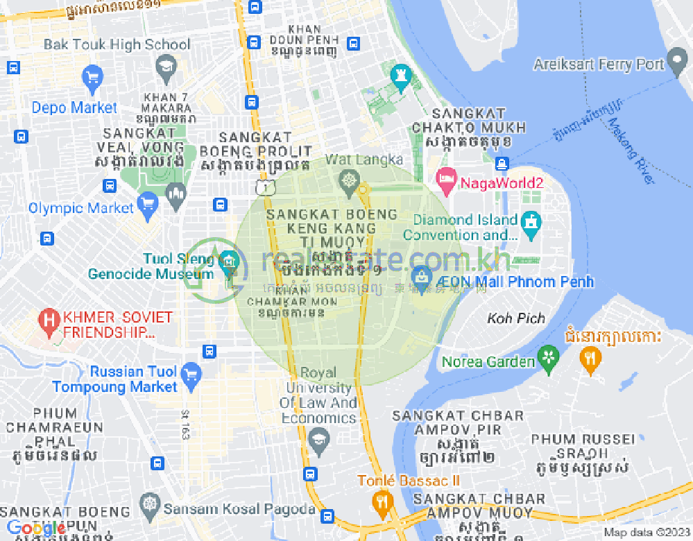 Map of BKK 1, Boeng Keng Kang, Phnom Penh
