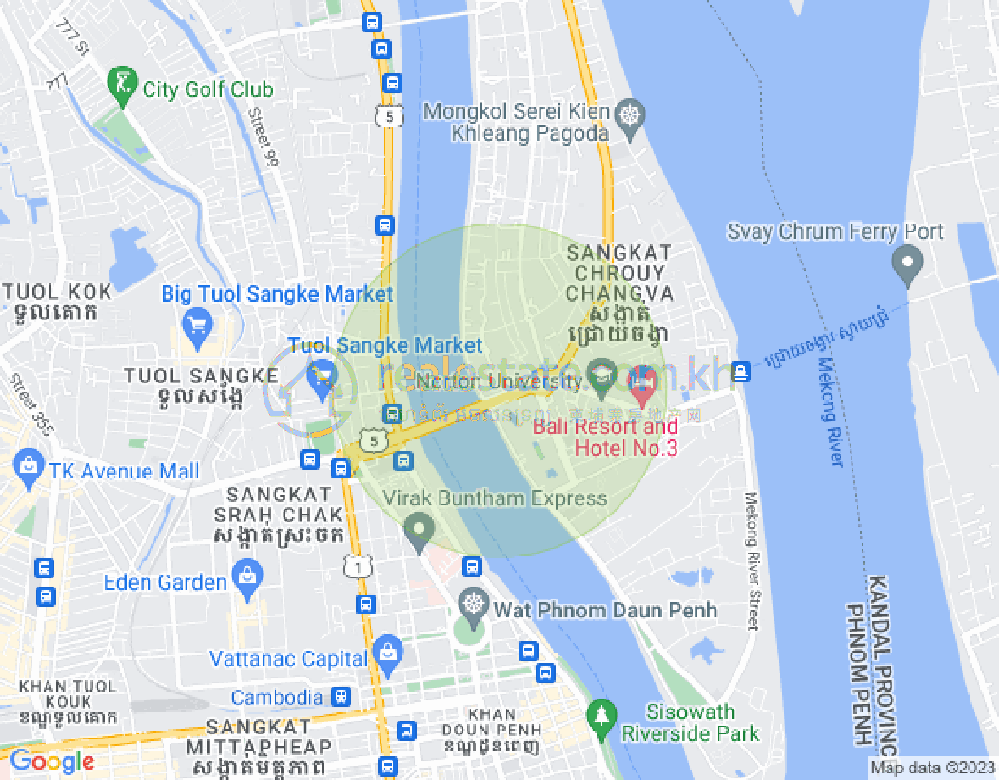 Mapa: Bak Kaeng, Chroy Changvar, Phnom Penh