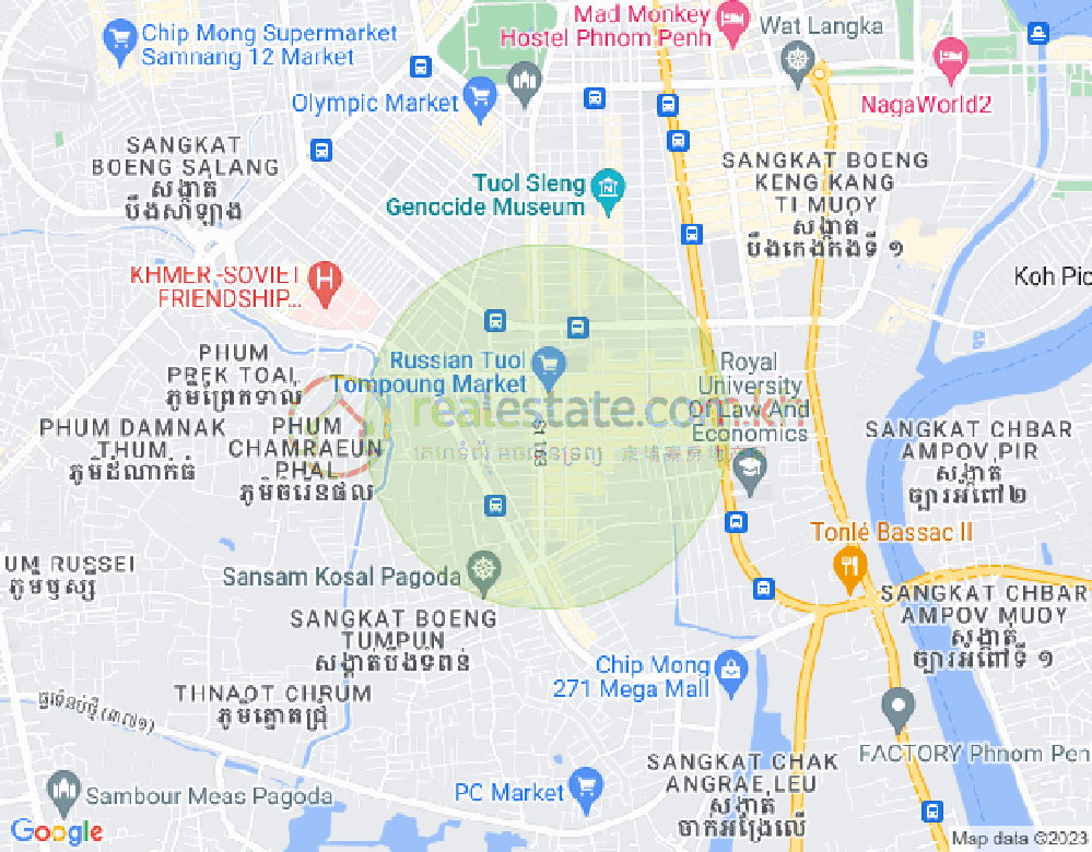 주더분1구역, 짬까몬, 프놈펜 지도