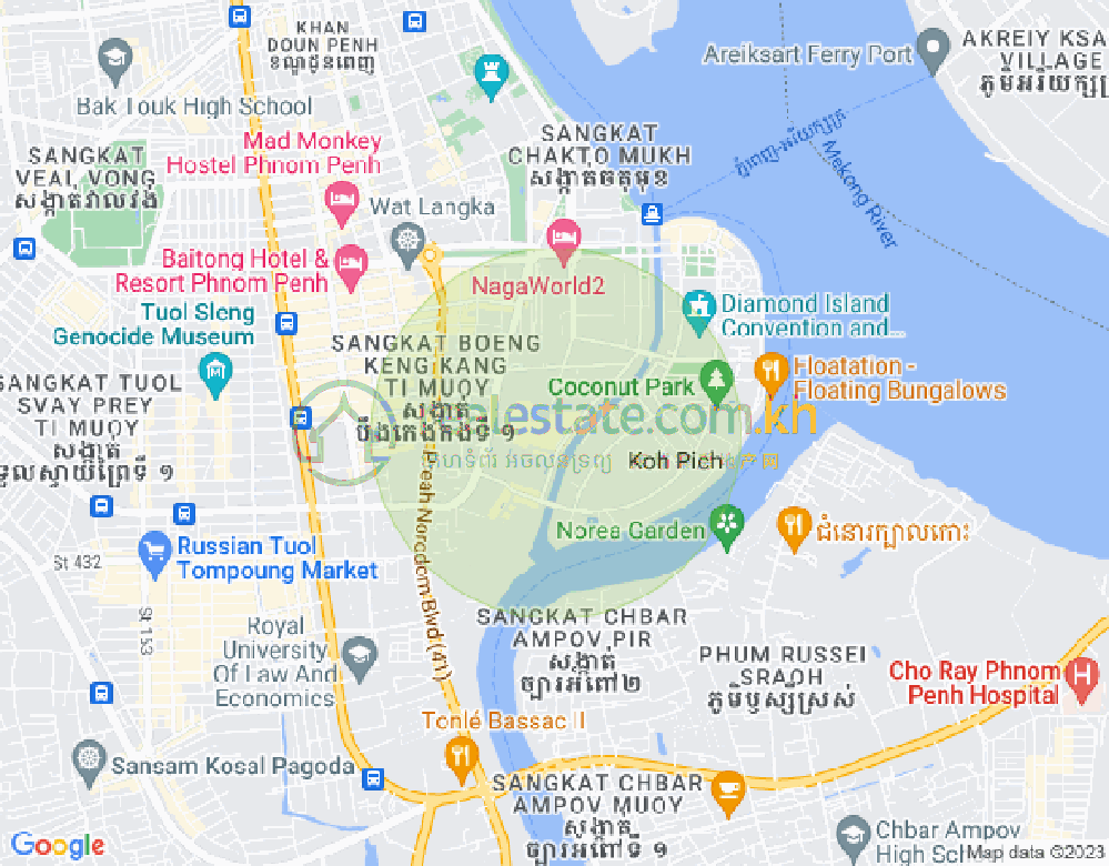 แผนที่ โตนเลบาสัก, จัมการมอน, พนมเปญ