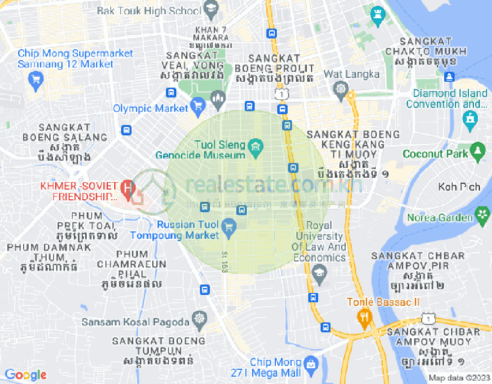 Carte de BKK 3, Boeng Keng Kang, Phnom Penh