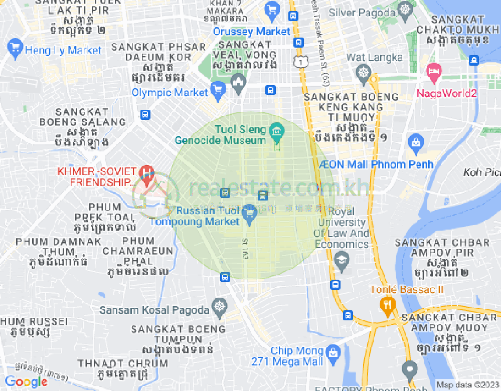 Карта Тул Том Пунг 1, Чамкармон, Пномпень