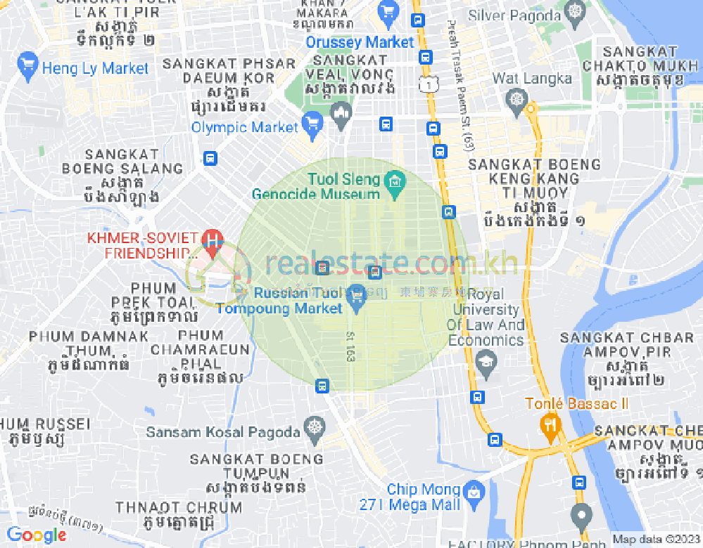 Карта Тул Том Пунг 1, Чамкармон, Пномпень