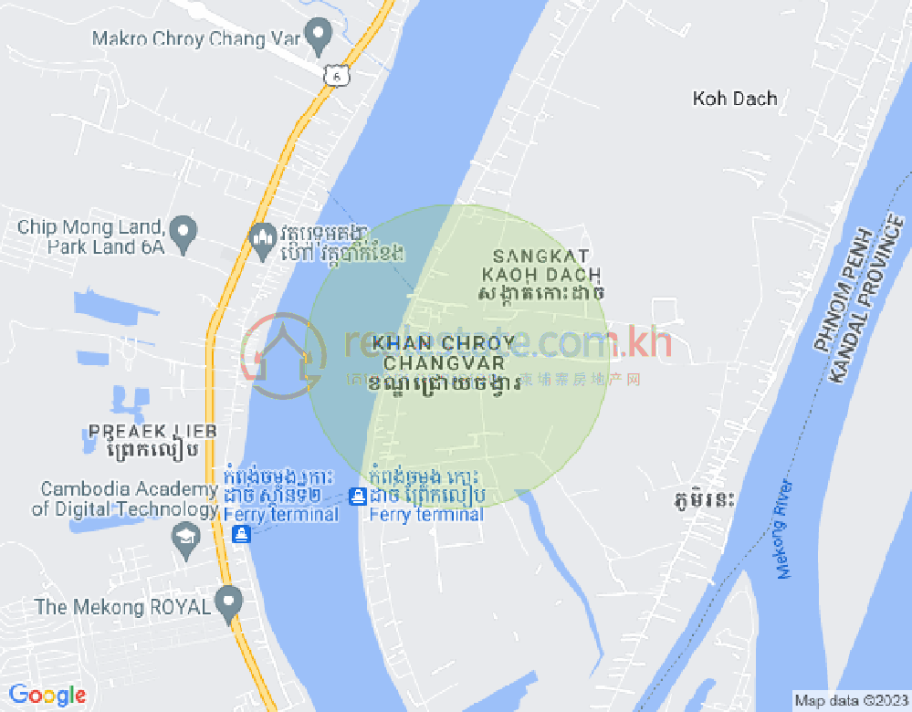 Mapa: Chroy Changvar, Phnom Penh