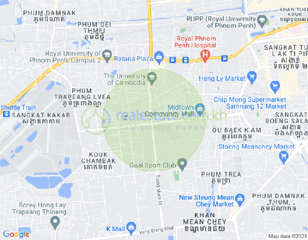 トゥク・トラ, センソック, プノンペンの地図
