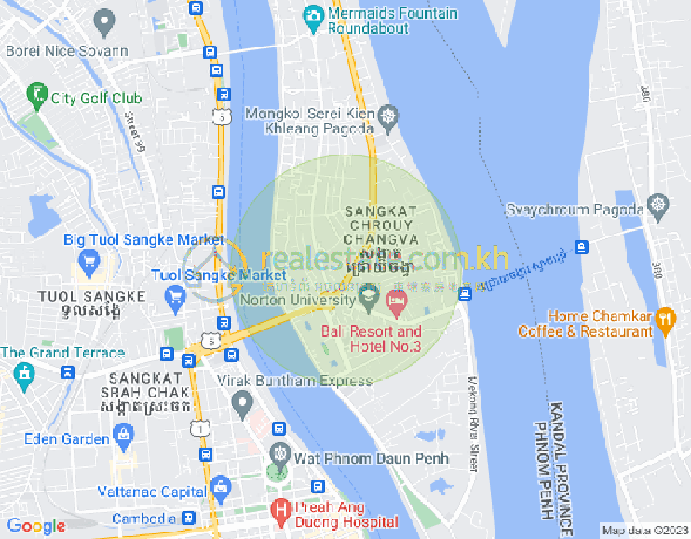水净华区, 金边地图