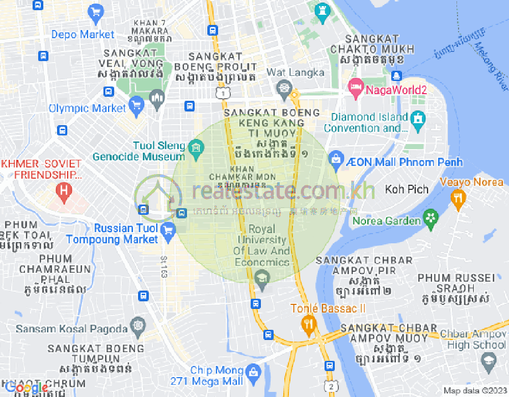 Map of BKK 1, Boeng Keng Kang, Phnom Penh