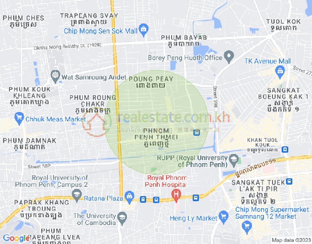 แผนที่ พนมเปญทเมย, แซนสก, พนมเปญ