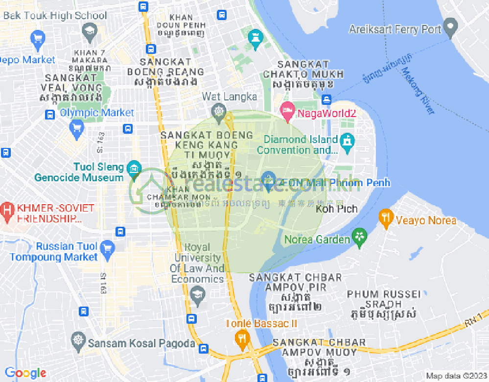 百色河分区, 占卡蒙, 金边地图