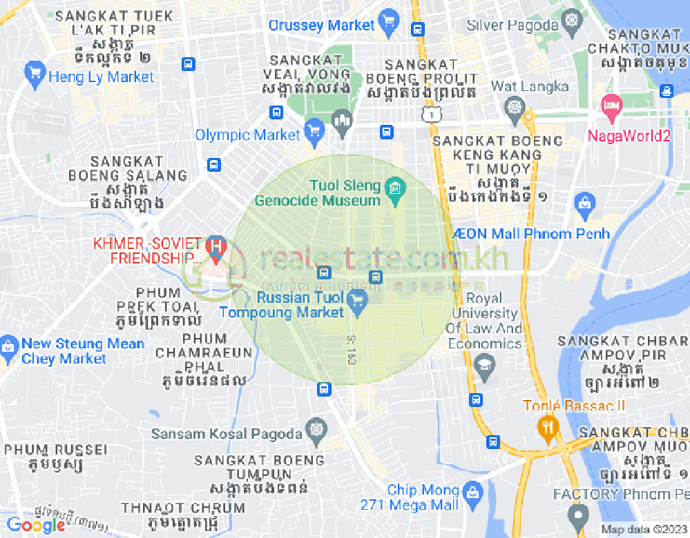 Mapa: BKK 1, Boeng Keng Kang, Phnom Penh