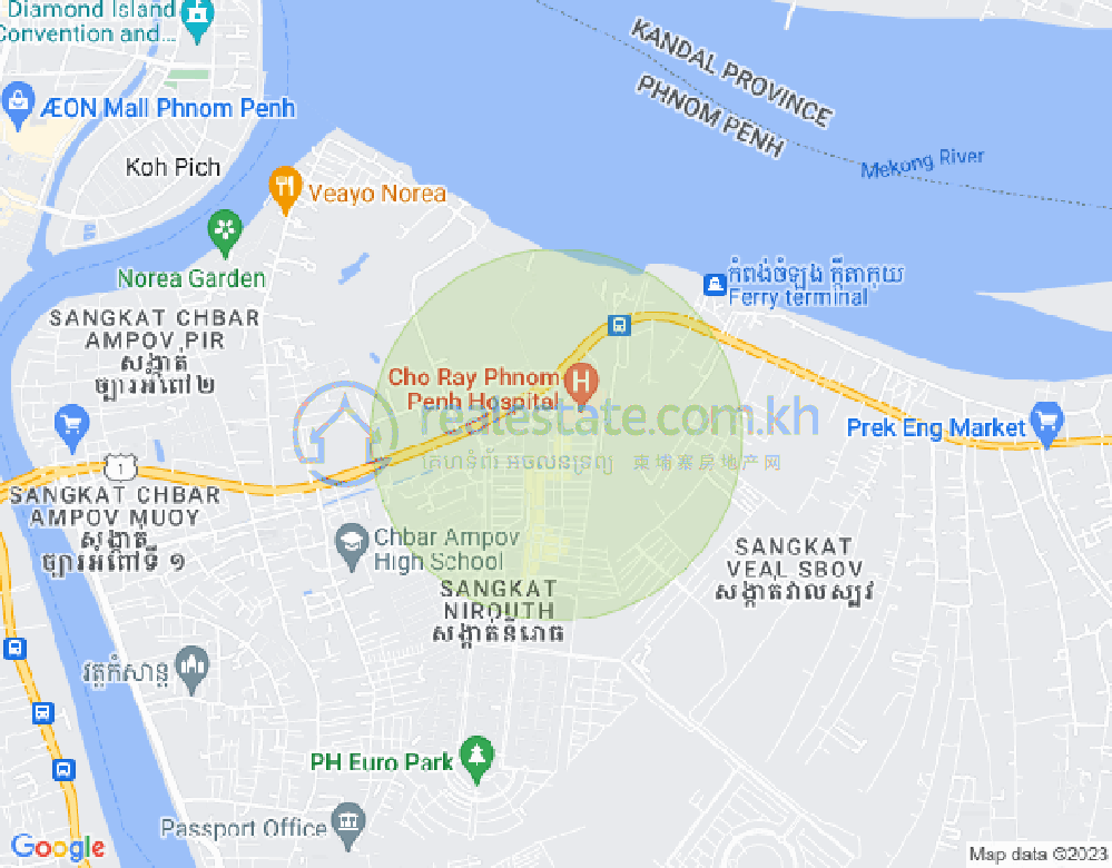 Mapa: Nirouth, Chbar Ampov, Phnom Penh