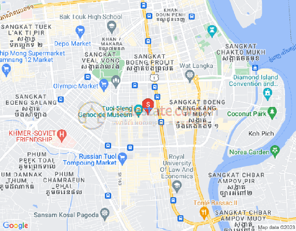 만경강3구역(BKK3), 벙껭깡, 프놈펜 지도