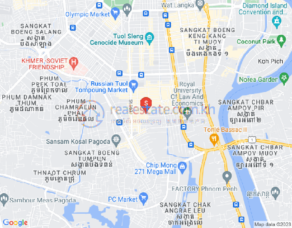 朱德奔1分区, 占卡蒙, 金边地图