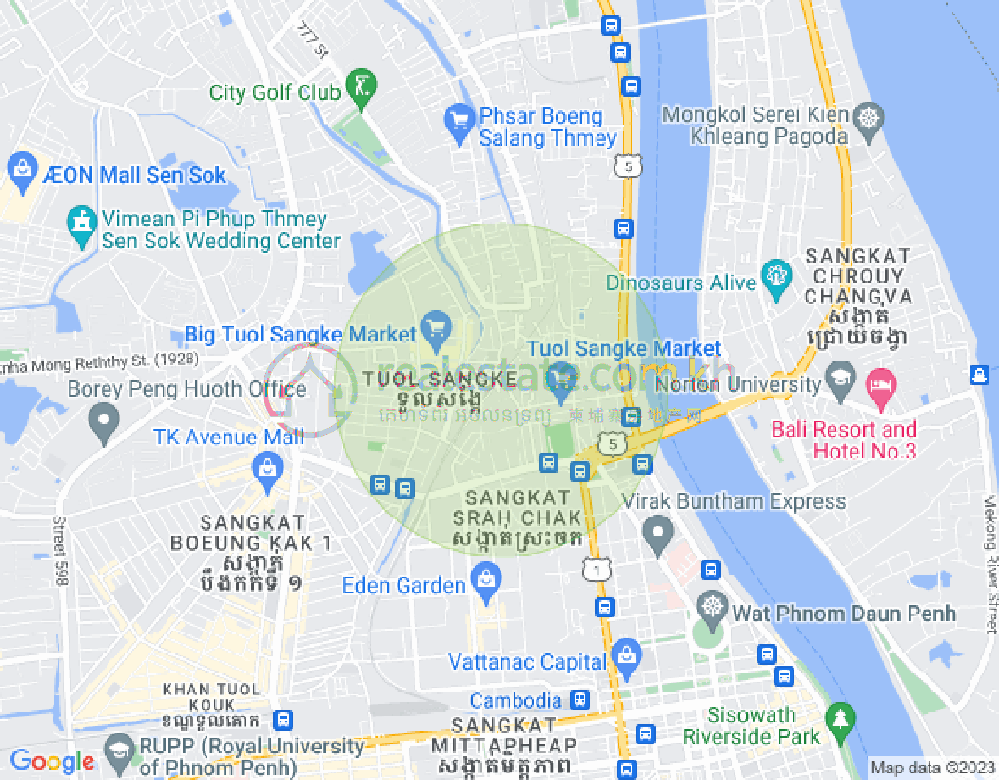 Map of Tuol Sangke, Russey Keo, Phnom Penh