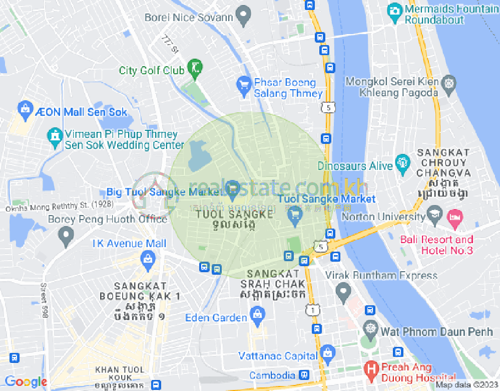 Carte de Tuol Sangke, Russey Keo, Phnom Penh