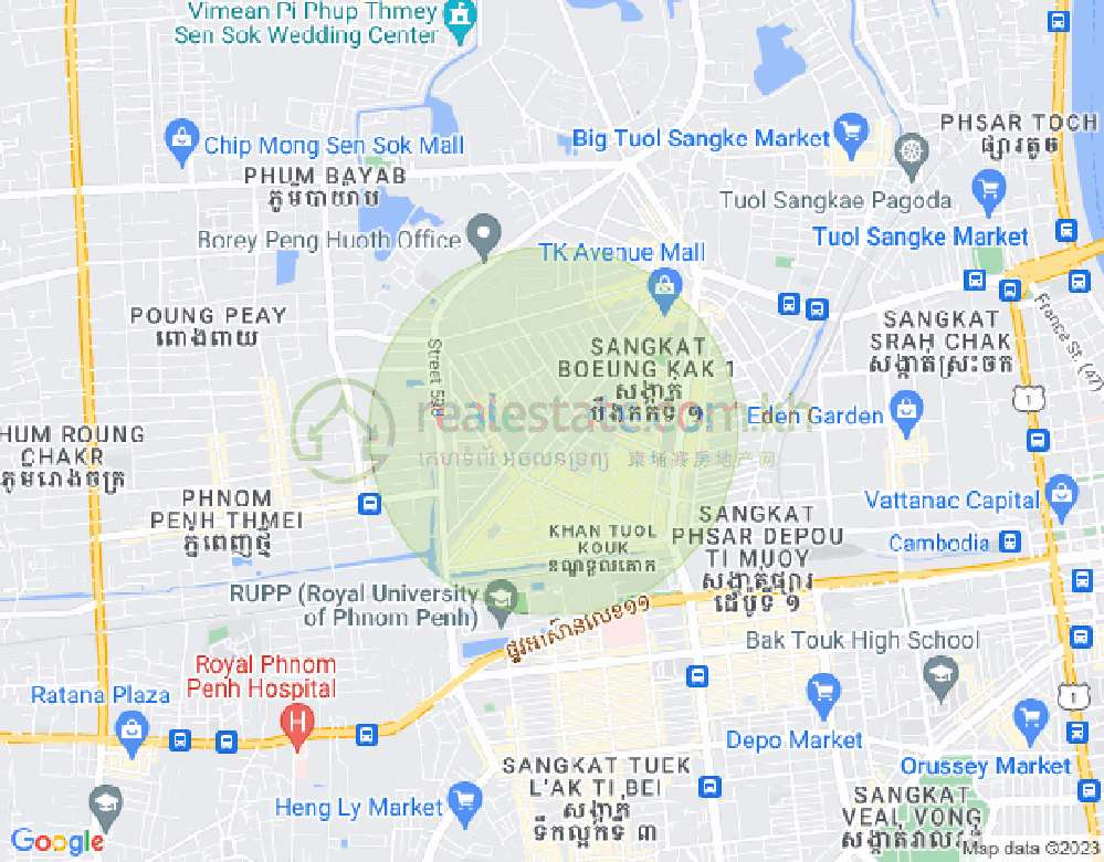 ផែនទី បឹងកក់២, ទួលគោក, ភ្នំពេញ