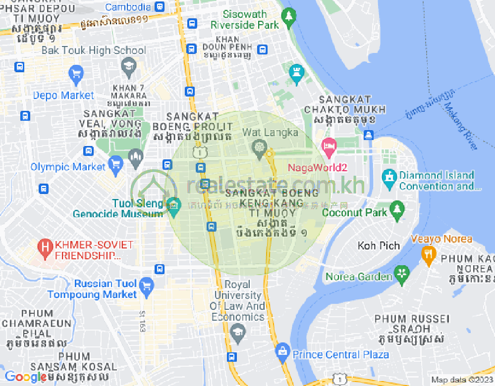 ផែនទី បឹងកេងកង១, បឹងកេងកង, ភ្នំពេញ