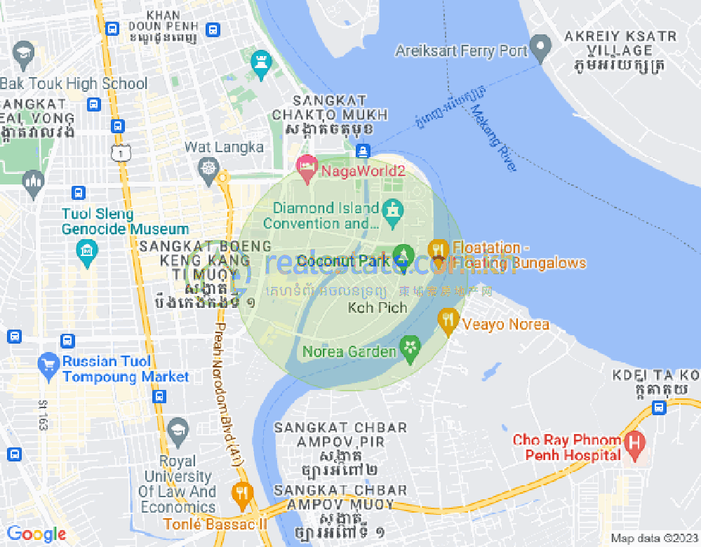 百色河分区, 占卡蒙, 金边地图