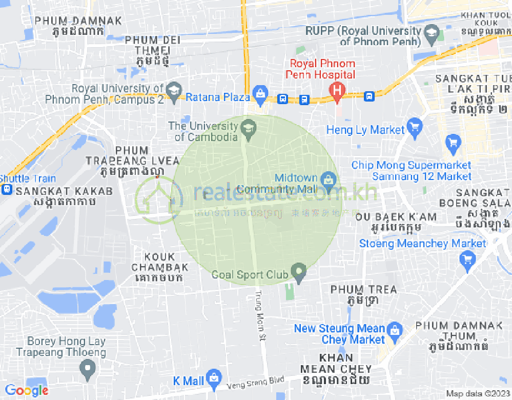 Tuek Thla屯, 森速区, 金边地图