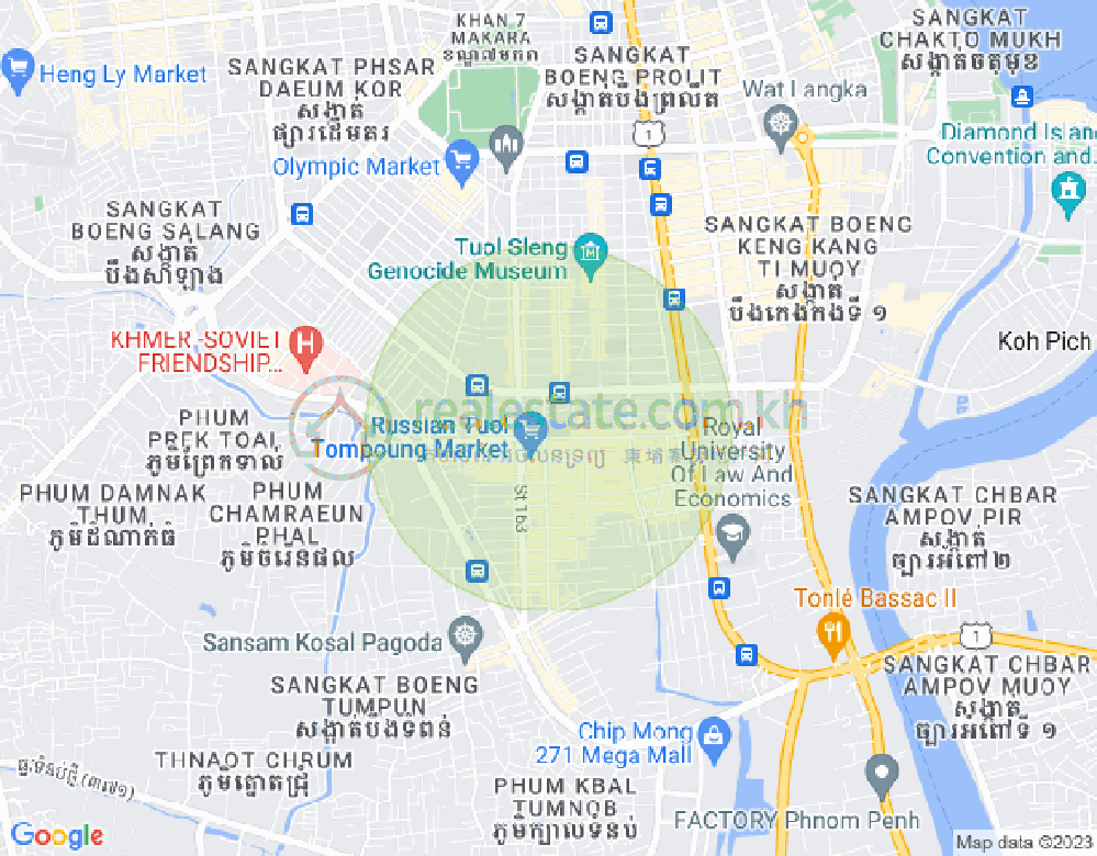 Карта Тул Том Пунг 1, Чамкармон, Пномпень