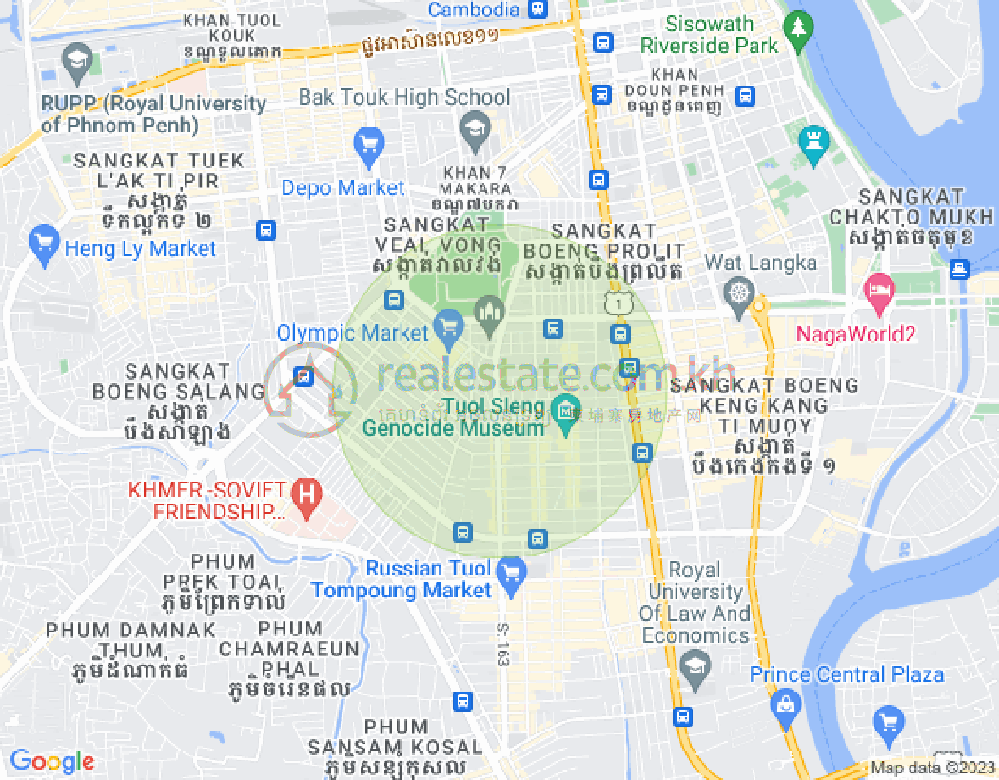Map of Toul Tum Poung 2, Chamkarmon, Phnom Penh
