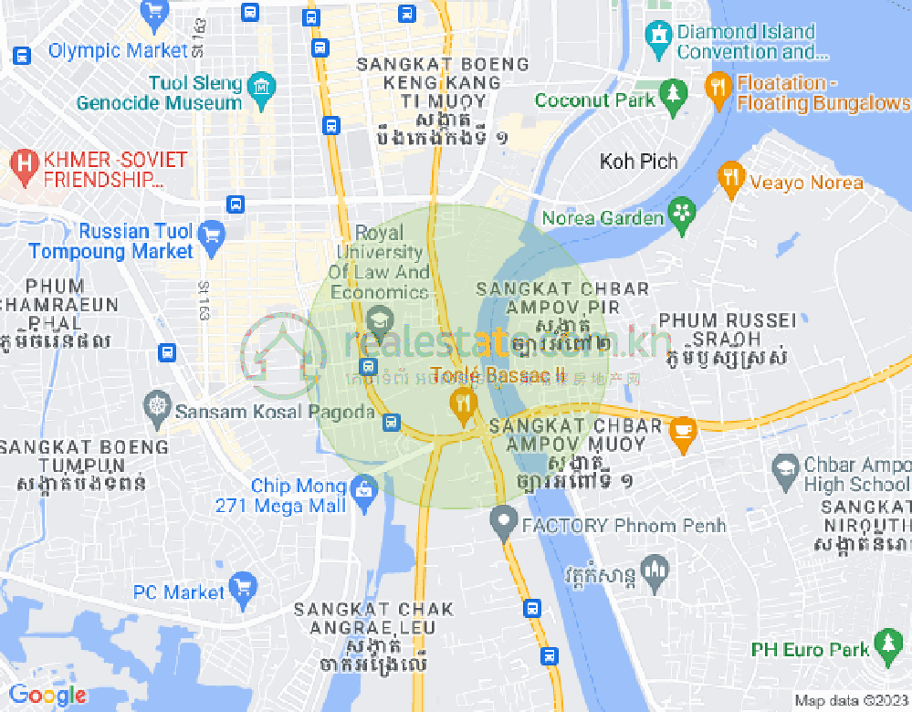 แผนที่ โตนเลบาสัก, จัมการมอน, พนมเปญ