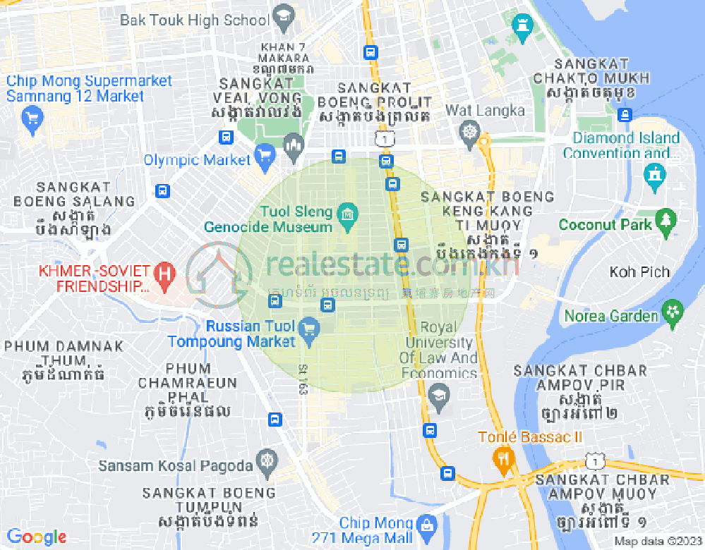 Mapa: BKK 3, Boeng Keng Kang, Phnom Penh