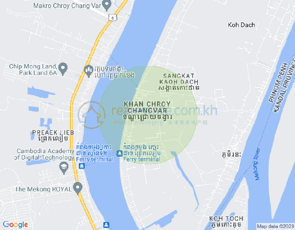 Mapa: Chroy Changvar, Phnom Penh