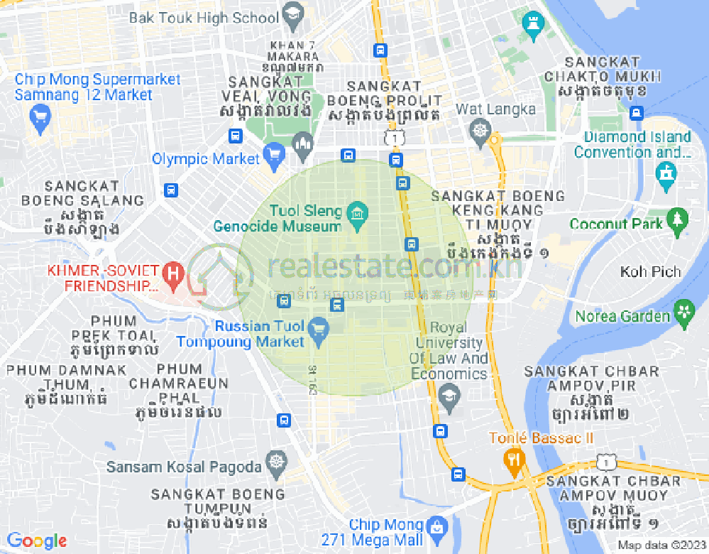 Mapa: BKK 3, Boeng Keng Kang, Phnom Penh