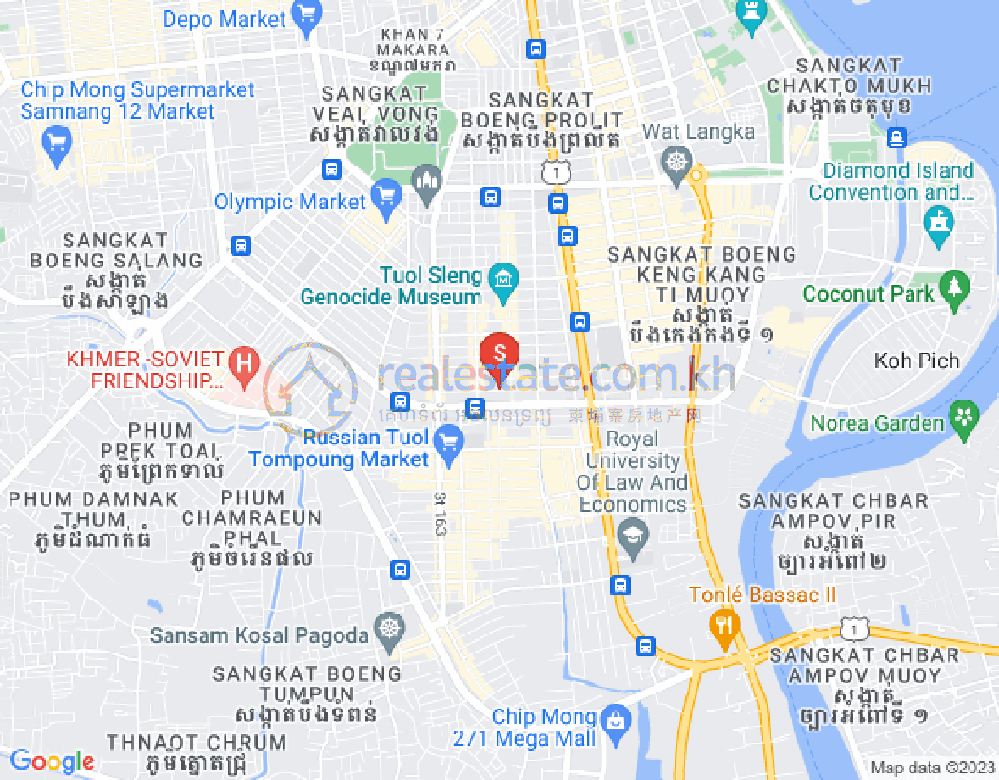Map of Boeung Trabek, Chamkarmon, Phnom Penh
