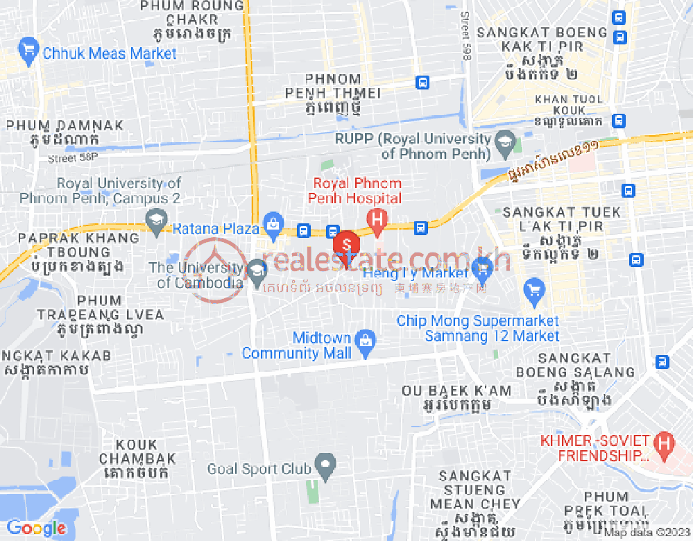 Map of Khmuonh, Sen Sok, Phnom Penh