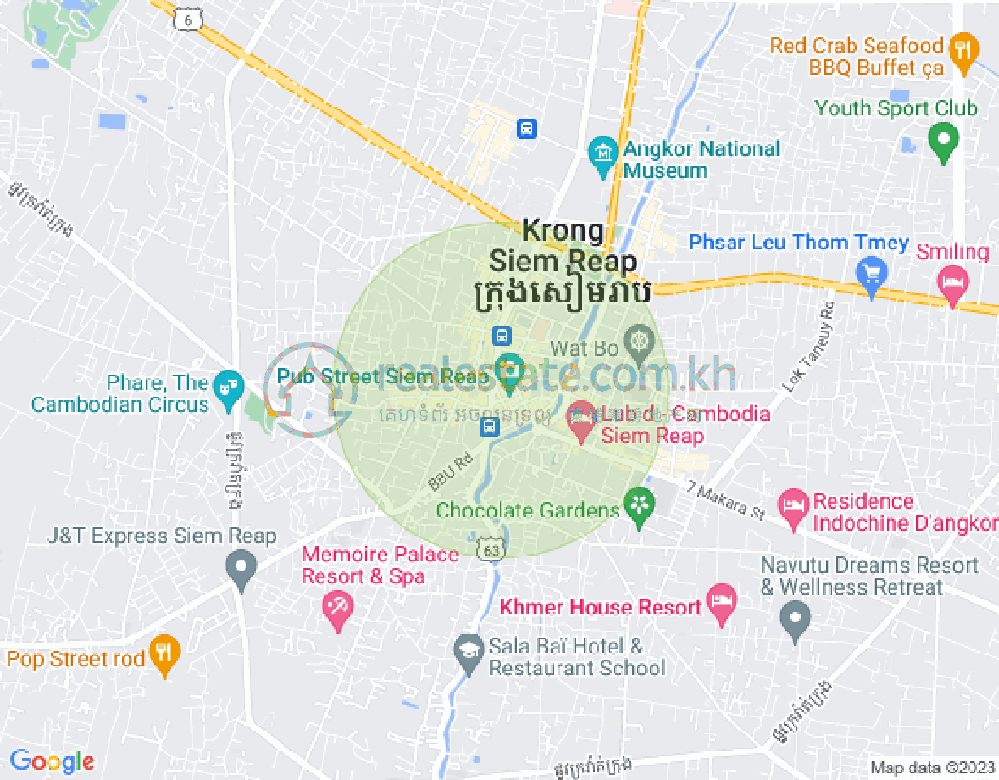 Map of Svay Dankum, Siem Reap