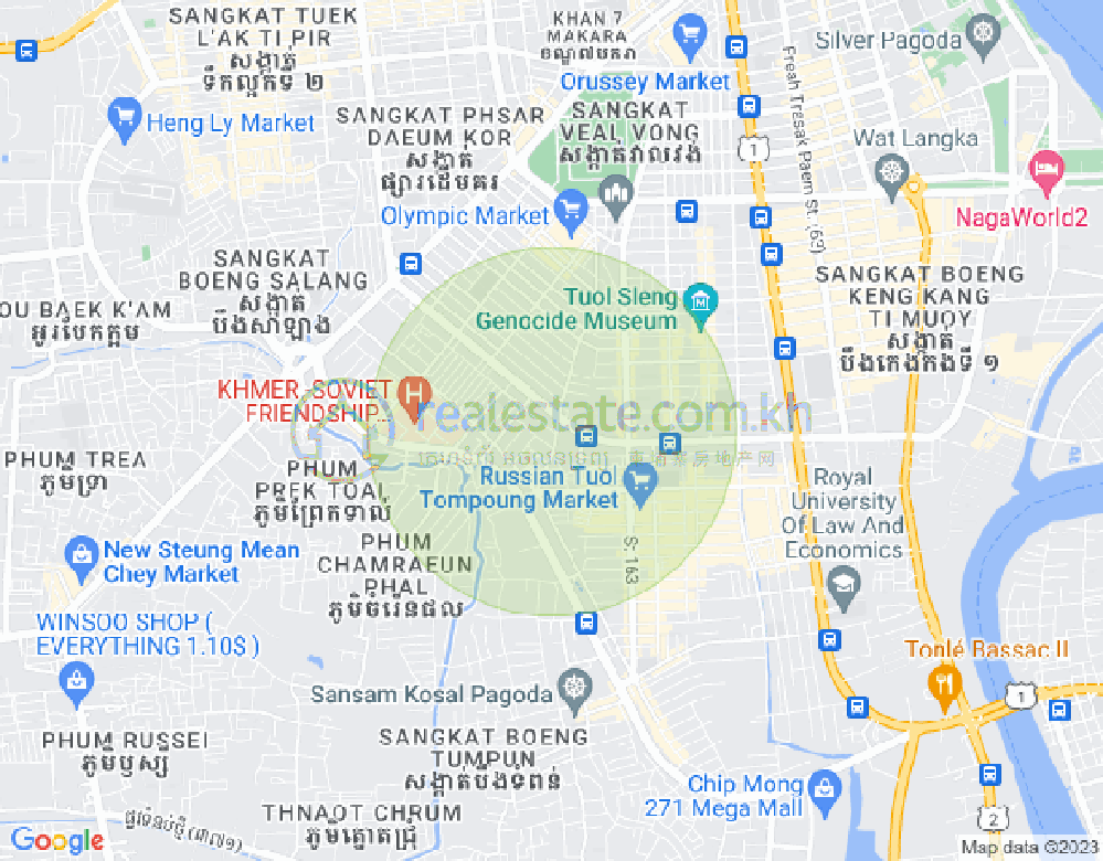 แผนที่ โตนเลบาสัก, จัมการมอน, พนมเปญ