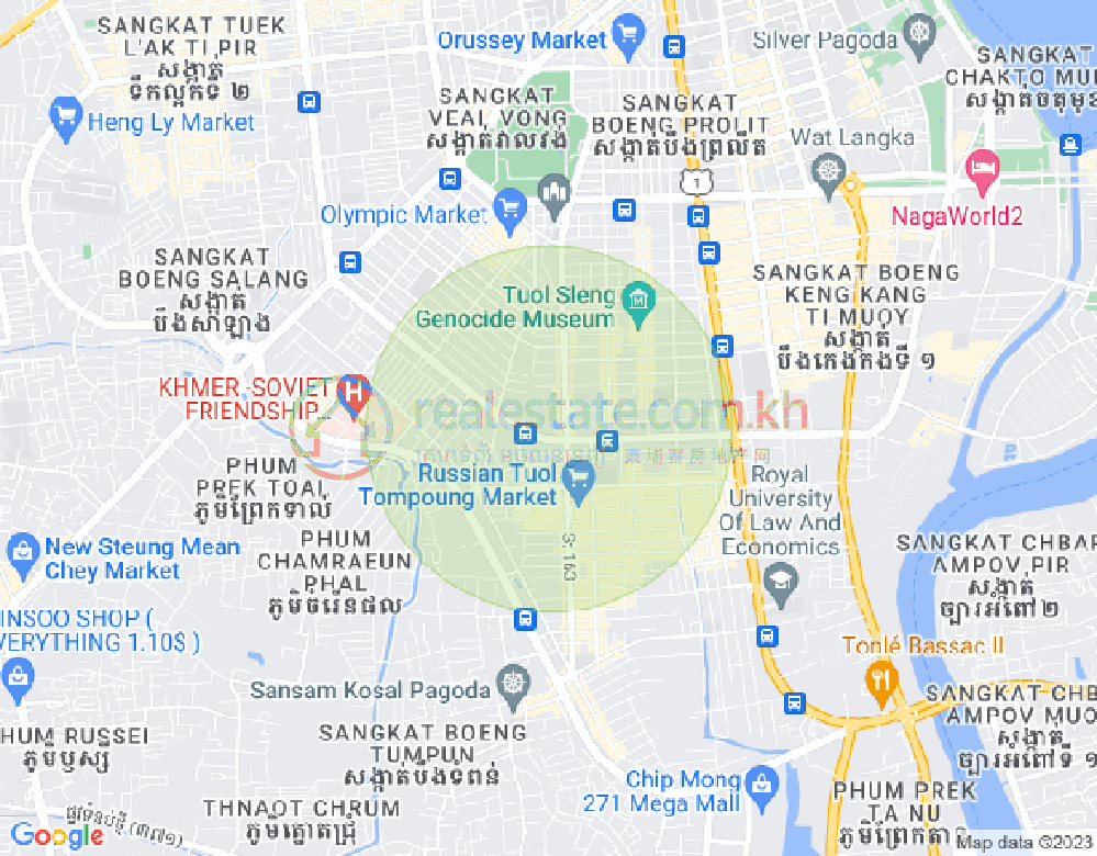 แผนที่ โตนเลบาสัก, จัมการมอน, พนมเปญ