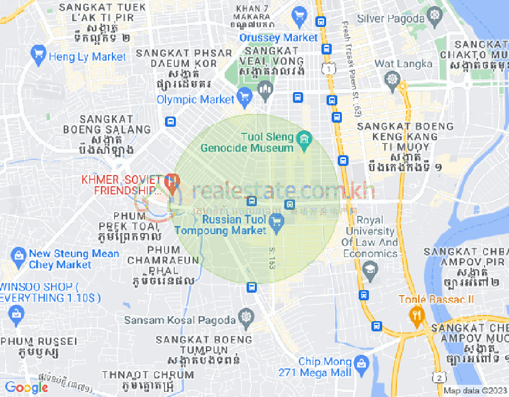แผนที่ โตนเลบาสัก, จัมการมอน, พนมเปญ