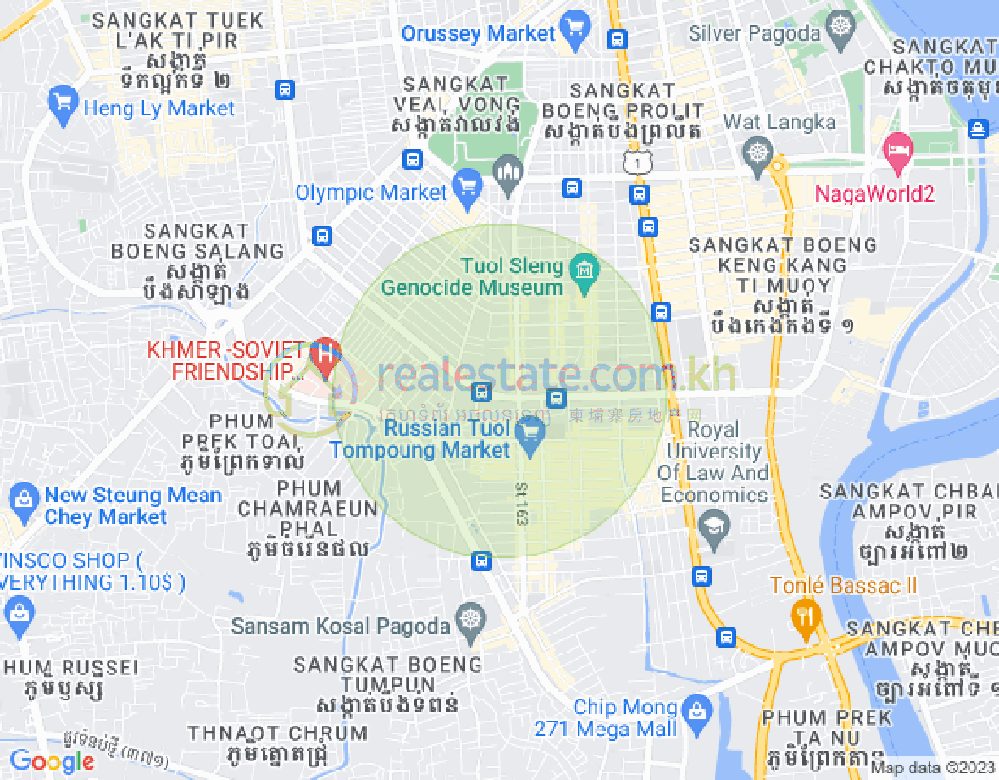 แผนที่ โตนเลบาสัก, จัมการมอน, พนมเปญ