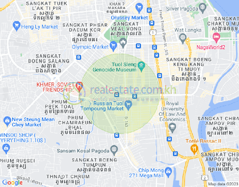 Mapa: Boeung Trabek, Chamkarmon, Phnom Penh