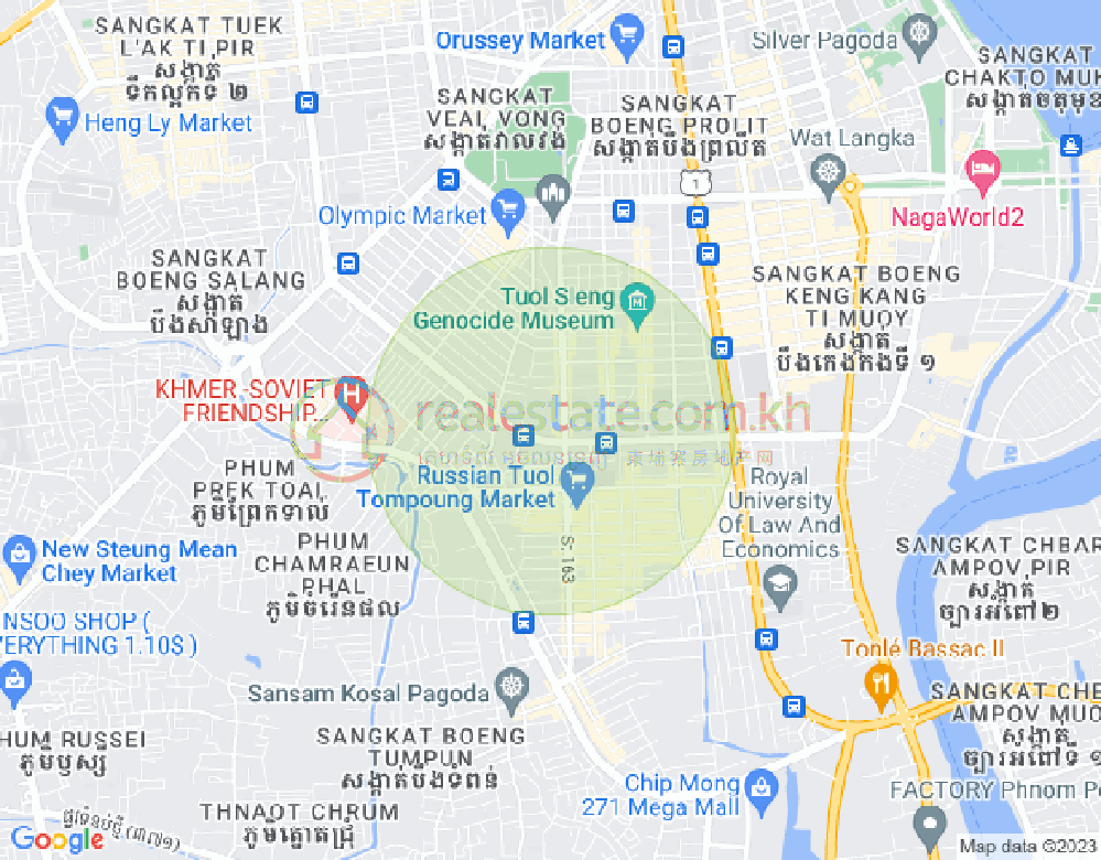 Carte de Boeung Trabek, Chamkarmon, Phnom Penh