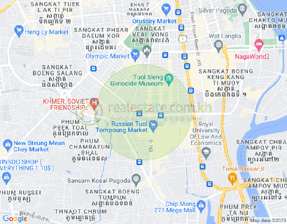 Map of Boeung Trabek, Chamkarmon, Phnom Penh