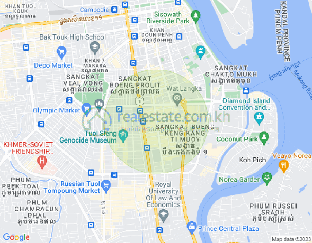 Map of BKK 1, Boeng Keng Kang, Phnom Penh