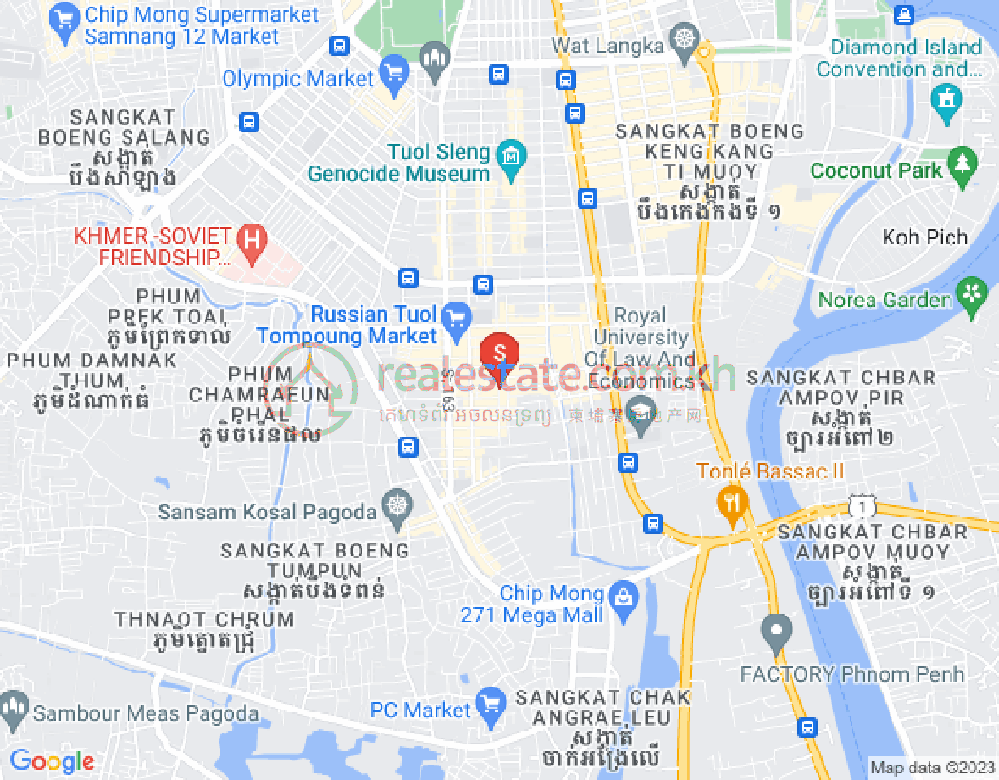 Mapa: BKK 1, Boeng Keng Kang, Phnom Penh