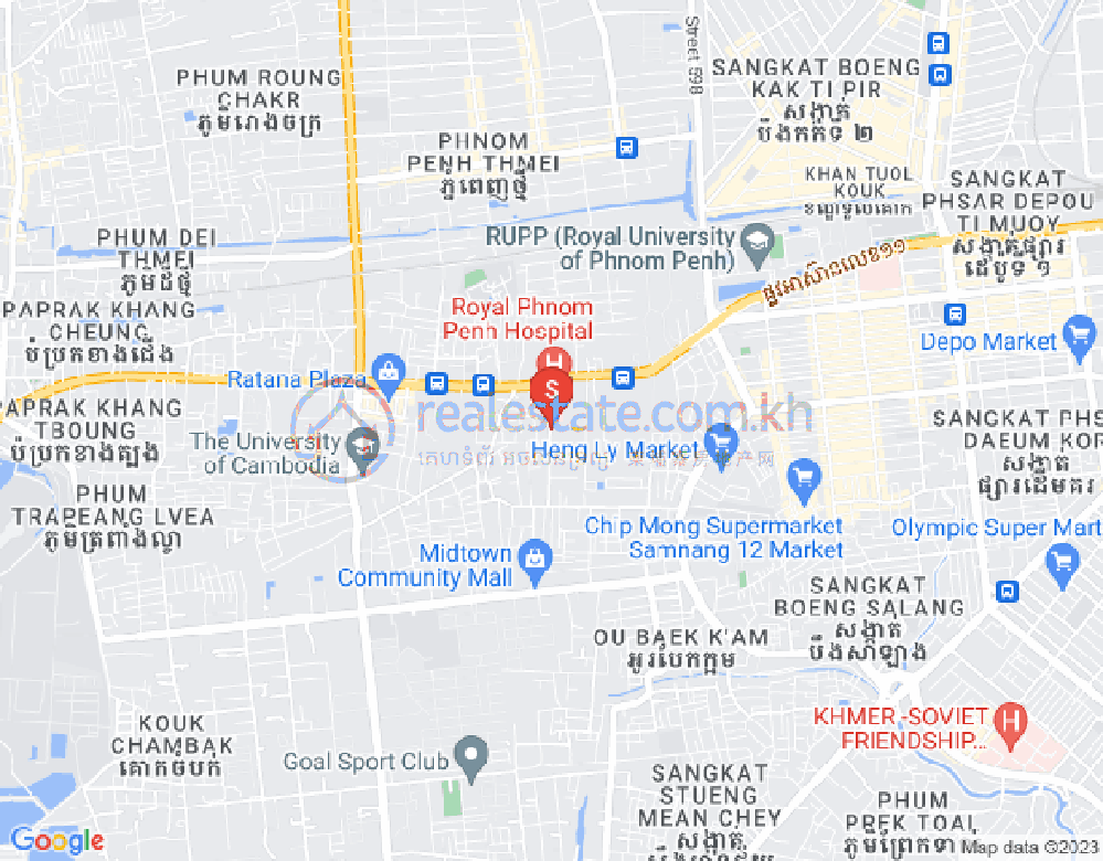 Map of Tuek Thla, Sen Sok, Phnom Penh
